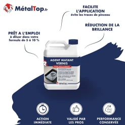 Metaltop Agent Matant Vernis - - - Pot 5L