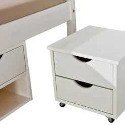 Altobuy ALASKA - Lit 180x200cm multi-rangement Vernis Blanc