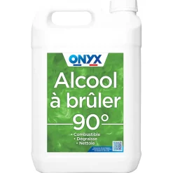 Onyx Alcool à brûler 90° pour métal, bois, tissus et vitres 5 L Discount