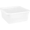 Aluminium Et Plastique Cuvette carrée 32 cm 9.5 L - Blanc alimentaire