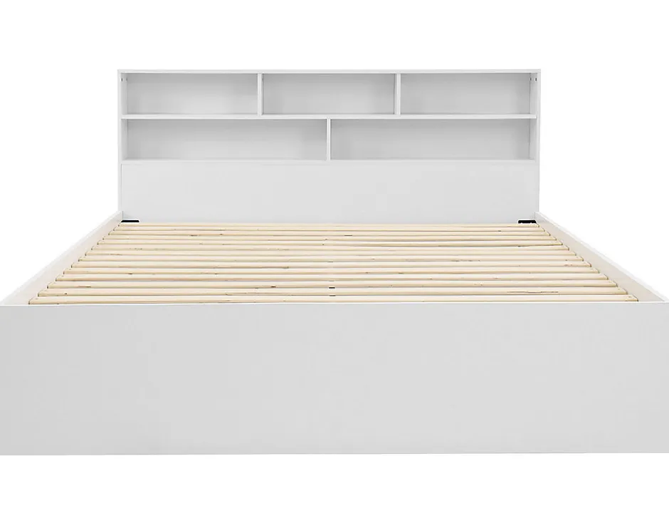 Best Mobilier Andrea - lit avec rangements - 180x200 cm - sommier inclus - bois -