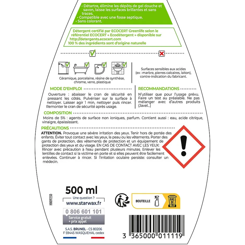 Starwax Anti-calcaire express SoluVert 0,5L