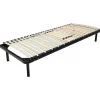Provence Literie Anya - sommier noir cadre a lattes renforce - 120x190x29 cm - Sommier a lattes montage rapide - - 68 lattes de soutien New