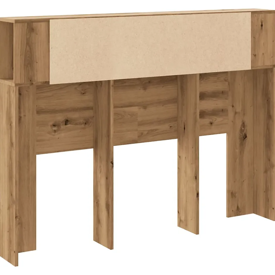 Vidaxl Armoire à tête de lit Chêne artisanal 140 x 18,5 x 102,5 cm Bois d'ingénierie Discount