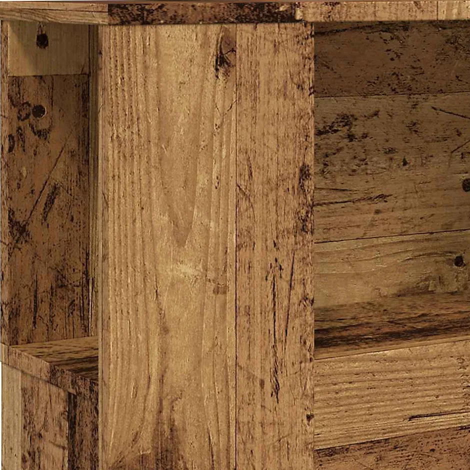 Vidaxl Armoire de tête de lit vieux bois 100x18,5x102,5 cm