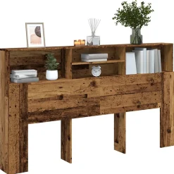 Vidaxl Armoire de tête de lit vieux bois 180x19x103,5 cm