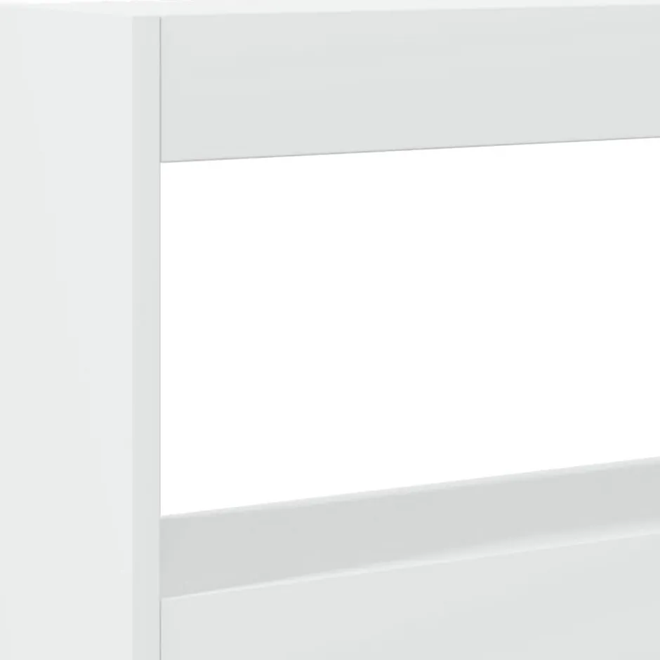 Vidaxl Armoire tête de lit avec LED blanc 200x17x102 cm