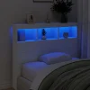 Vidaxl Armoire tête de lit avec LED blanc 120x17x102 cm Hot