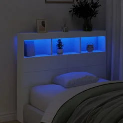 Vidaxl Armoire tête de lit avec LED blanc 120x17x102 cm Hot