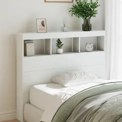 Vidaxl Armoire tête de lit avec LED blanc 120x17x102 cm Hot