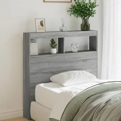 Vidaxl Armoire tête de lit avec LED sonoma gris 100x17x102 cm Sale