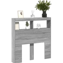 Vidaxl Armoire tête de lit avec LED sonoma gris 100x17x102 cm Sale