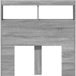 Vidaxl Armoire tête de lit avec LED sonoma gris 100x17x102 cm Sale