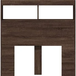 Vidaxl Armoire tête de lit avec LED chêne marron 100x17x102 cm New