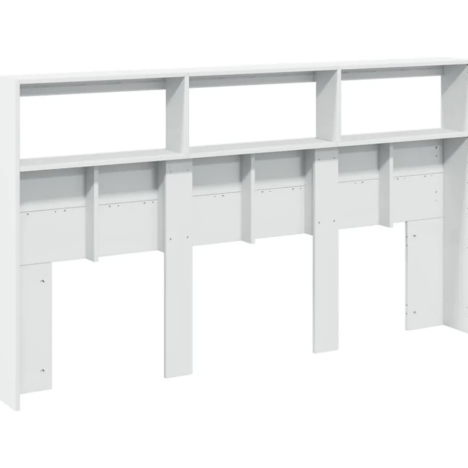 Vidaxl Armoire tête de lit avec LED blanc 180x17x102 cm