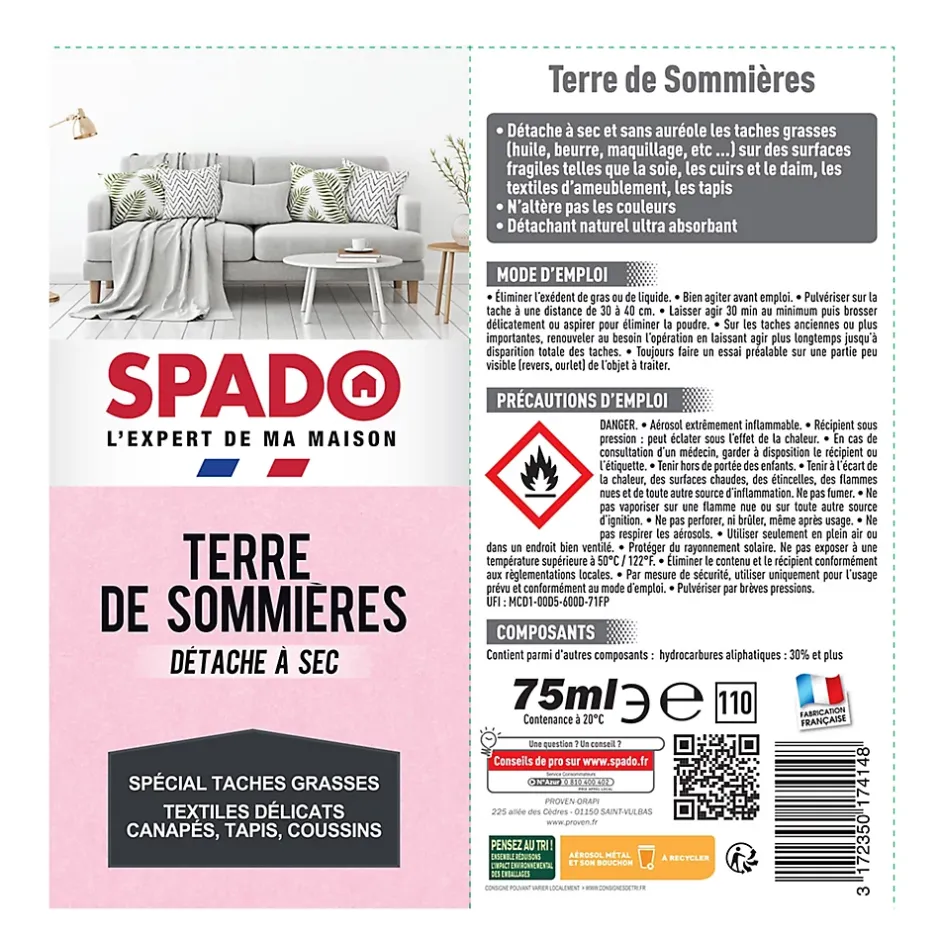 Spado Aérosol Terre de Sommières 75ml Clearance