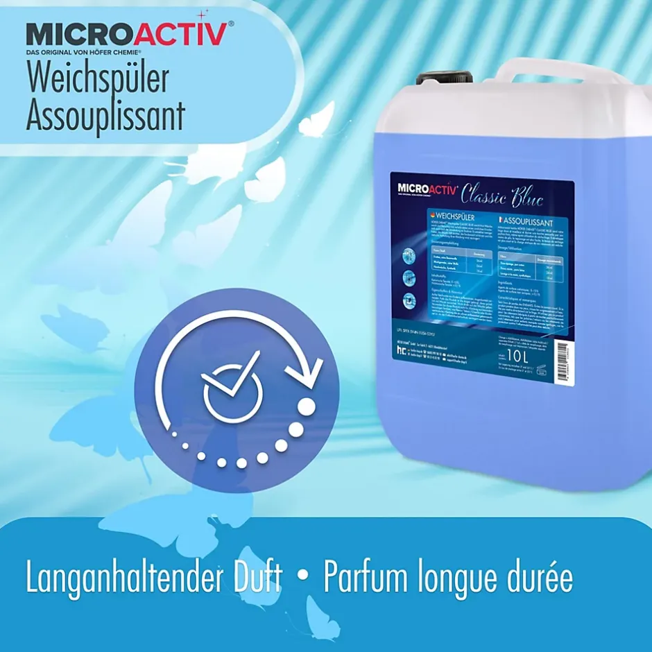 Höfer Chemie Assouplissant Végétalien Classic Blue 2 x 10 L, Linge Doux Et Parfum Longue Durée Online
