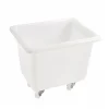 Gilac Bac grand volume 500 L - 2 roues fixes, 2 pivotantes avec freins - blanc
