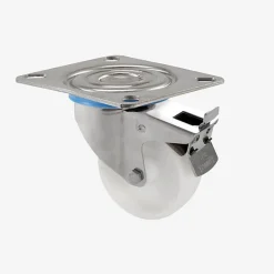 Gilac Bac grand volume 500 L - 2 roues fixes, 2 pivotantes avec freins - blanc