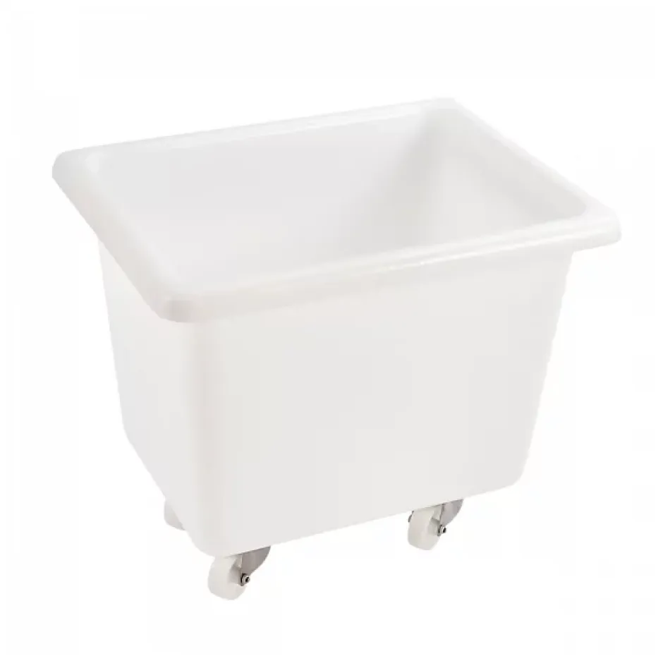 Gilac Bac grand volume 100 L - 4 roues pivotantes dont 2 avec freins - blanc Clearance
