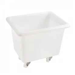 Gilac Bac grand volume 100 L - 4 roues pivotantes dont 2 avec freins - blanc Clearance