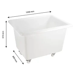 Gilac Bac grand volume 310 L - 4 roues pivotantes dont 2 avec freins - blanc Online