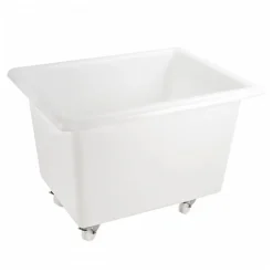 Gilac Bac grand volume 170 L - 4 roues pivotantes dont 2 avec freins - blanc