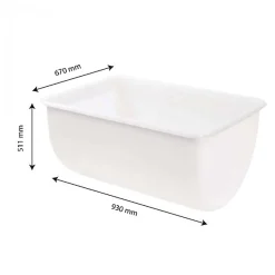 Gilac Bac grand volume semi-cylindrique 220 L - Blanc