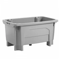 Gilac Bac grand volume sur pieds empilable emboîtable 300 L - gris