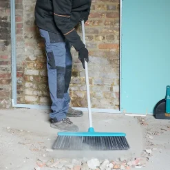 GoodHome Balai brosse pour travaux intensifs poils rigide bleu L.30 cm Clearance