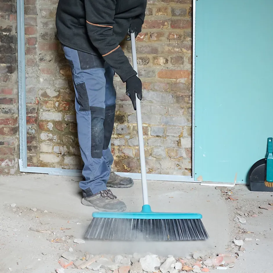 GoodHome Balai brosse pour travaux intensifs poils rigide bleu L.30 cm Clearance
