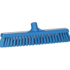 Vikan Balai contact alimentaire 410 mm, Souple-dur, Bleu, douille inclinée Hot