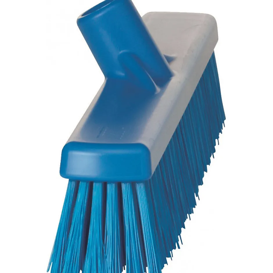 Vikan Balai contact alimentaire 410 mm, Souple-dur, Bleu, douille inclinée Hot