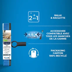 Starwax Balai en caoutchouc Clic Système Clearance