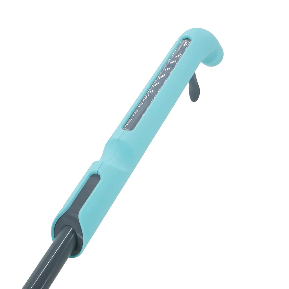 GoodHome Balai serpillère microfibre avec vaporisateur gris et bleu L.124 x l.12 cm