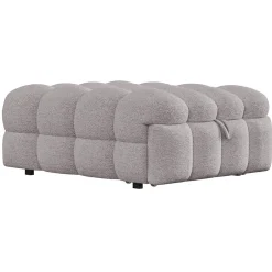 Okwish Banquette Convertible - Lit Pliant 2-en-1 avec Lit D'Appoint, Tissu Pelucheux Teddy, Gris, 183x76x42 cm
