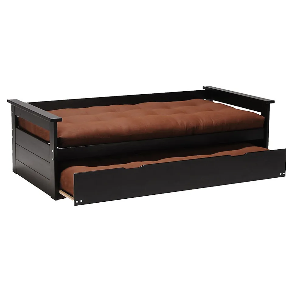 Weber Industries Banquette gigogne TOLEDE 90x190 + 2 sommiers + 1 tiroir-lit / Noir Best