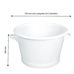 Gilac Baquet rond fond renforcé 75 L - blanc Online