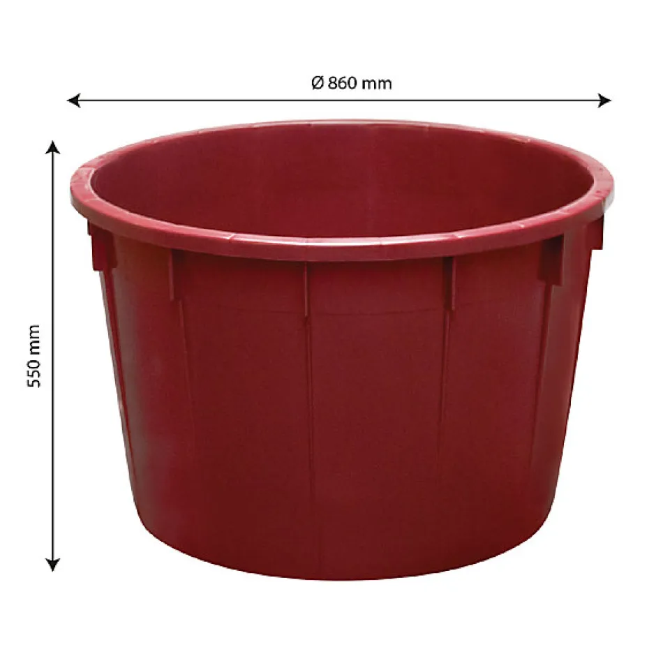 Gilac Baquet rond renforcé 225 L Plastique Alimentaire