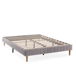 Vs Venta-Stock Base rembourrée Eris 160x200 cm Gris clair Best