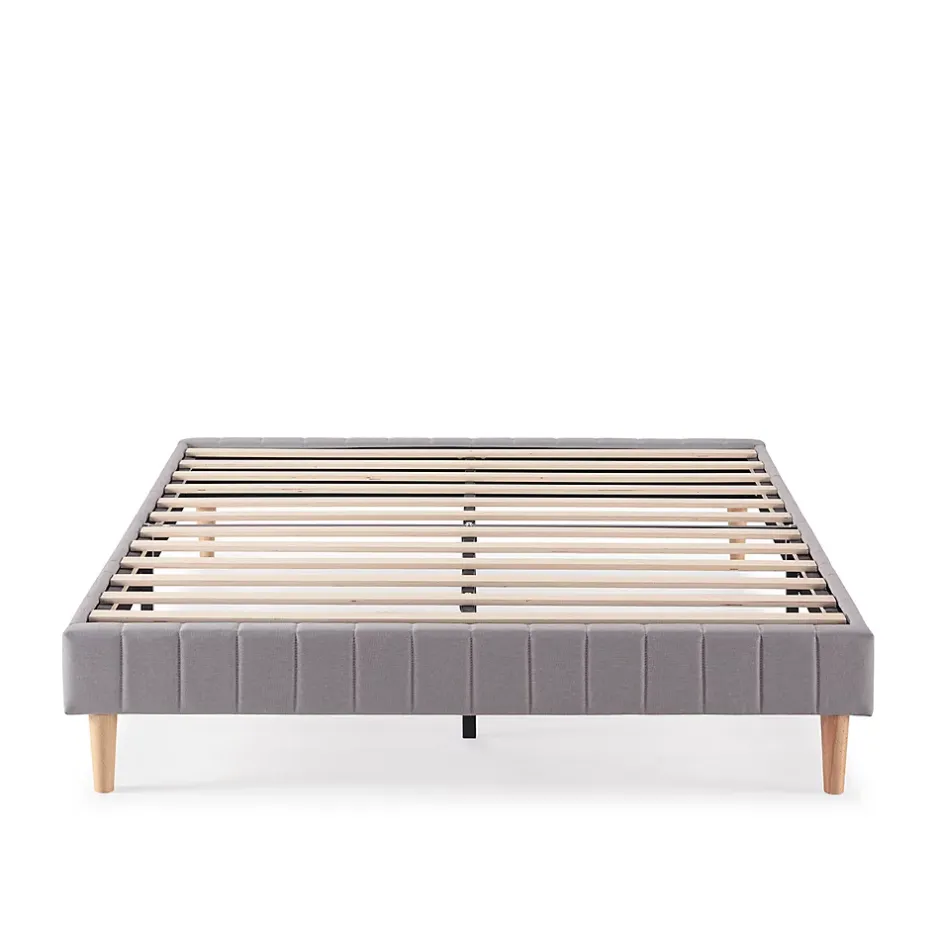 Vs Venta-Stock Base rembourrée Eris 160x200 cm Gris clair Best