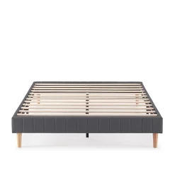 Vs Venta-Stock Base rembourrée Eris 140x190 cm Gris foncé