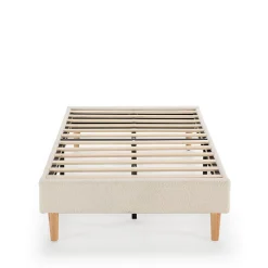 Vs Venta-Stock Base rembourrée Niebla 90x190 cm Imitation tissu mouton beige