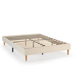 Vs Venta-Stock Base rembourrée Niebla 140x190 cm Imitation tissu mouton beige