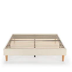 Vs Venta-Stock Base rembourrée Niebla 160x200 cm Imitation tissu mouton beige
