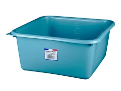 Bassine cuvette carrée 15L coloris bleu Clearance