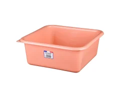 Bassine cuvette carrée 5.5L coloris pêche Outlet