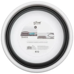 5Five Bassine retractable 6L - Blanc Gris clair -
