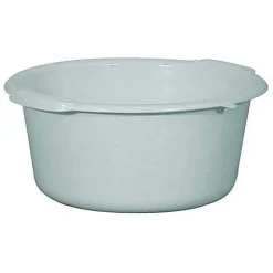 Aluminium Et Plastique Bassine ronde 14 L - D: 41 cm - H 17.5 cm - gris moucheté Discount