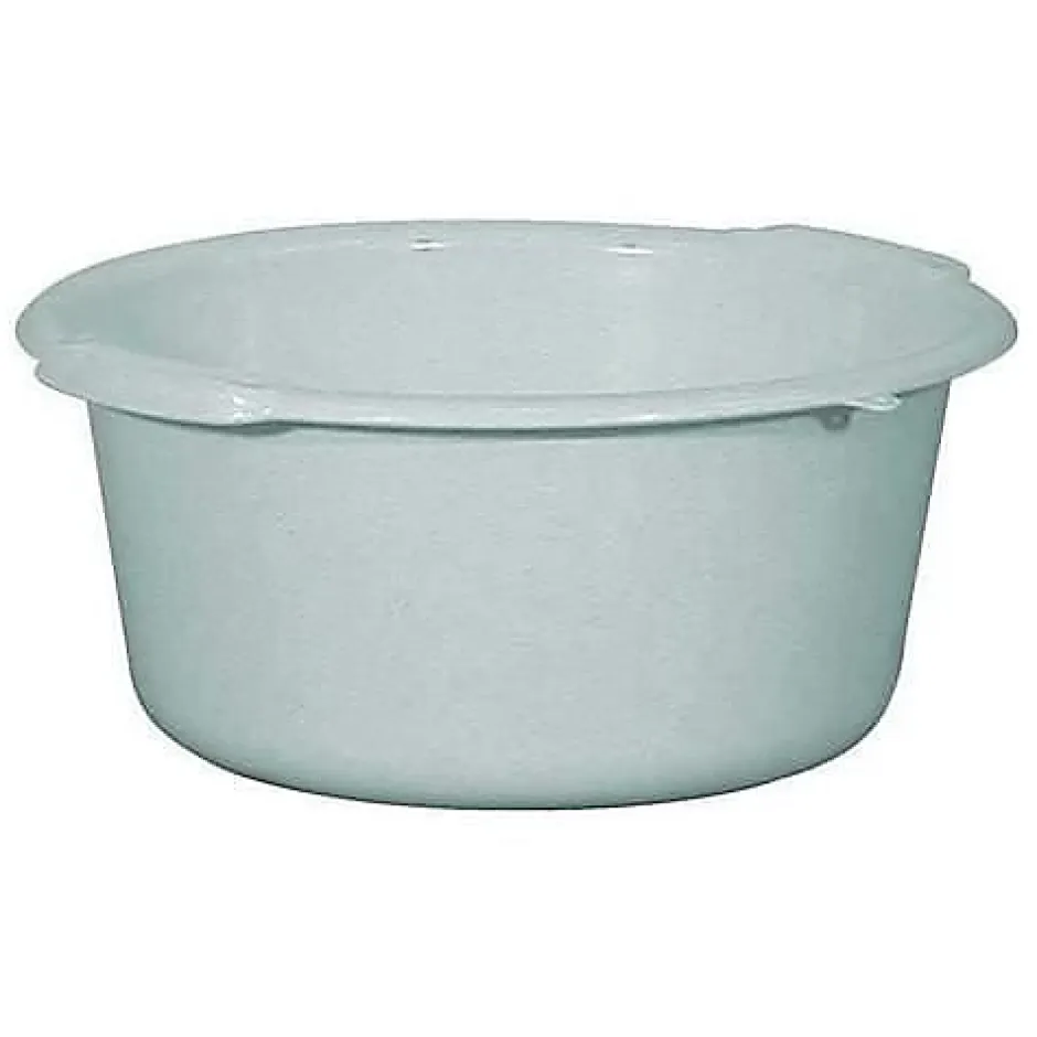 Aluminium Et Plastique Bassine ronde 14 L - D: 41 cm - H 17.5 cm - gris moucheté Discount